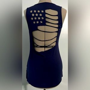 VENUS American Flag cut out shirt.